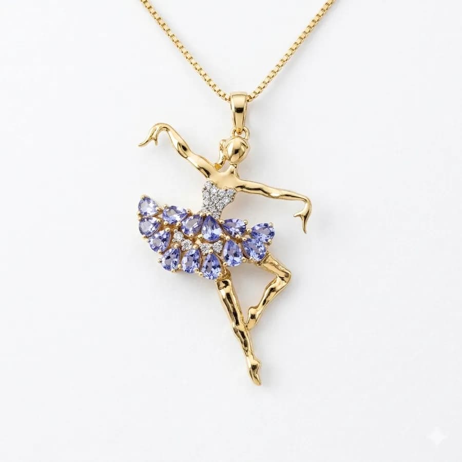 Tanzanite Dancing Girl Pendant